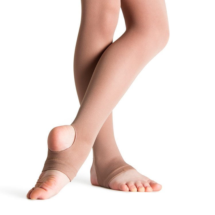 tan stirrup tights